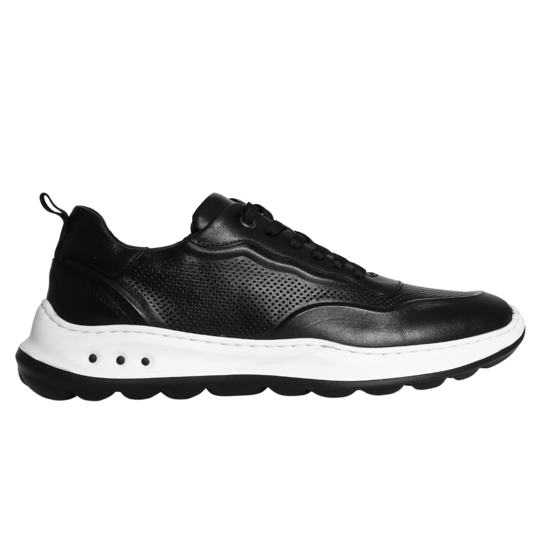 Siyah Deri Erkek Sneaker