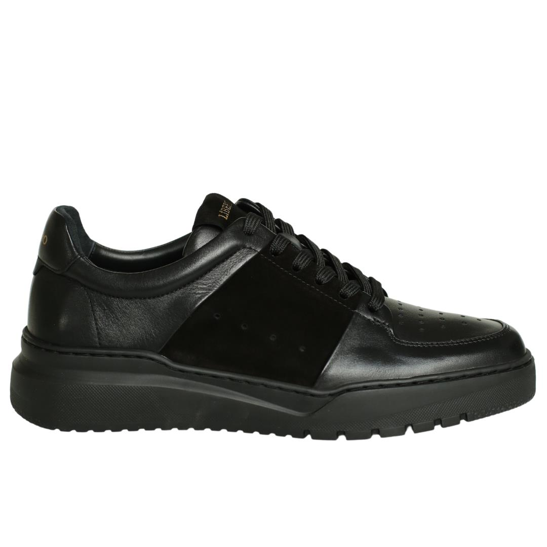 Siyah Deri Erkek Sneaker