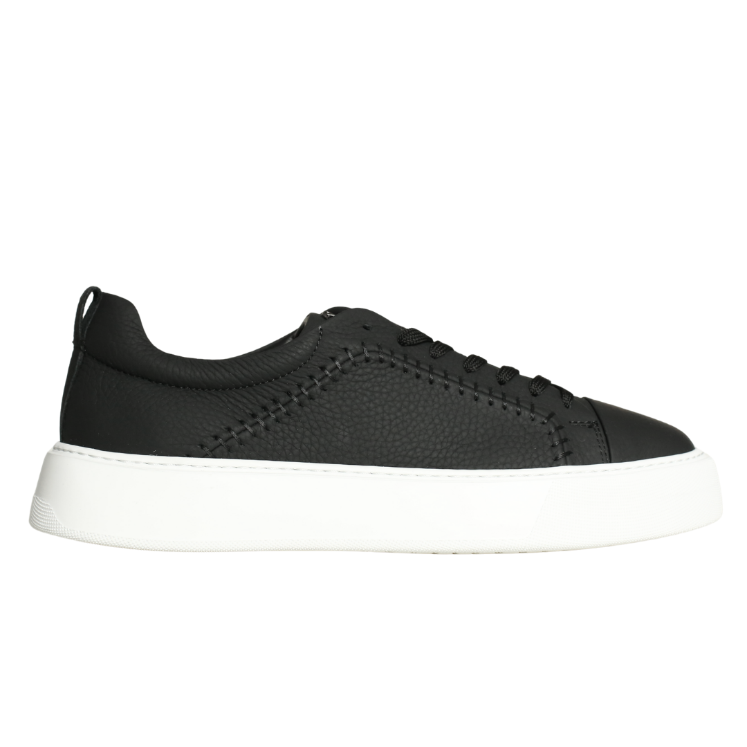 Siyah Deri Erkek Sneaker