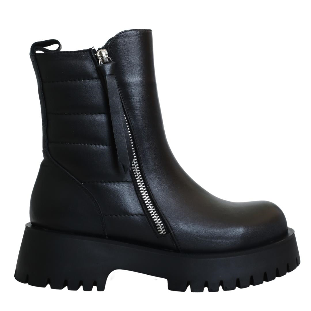 Siyah Deri Kadın Günlük Bot