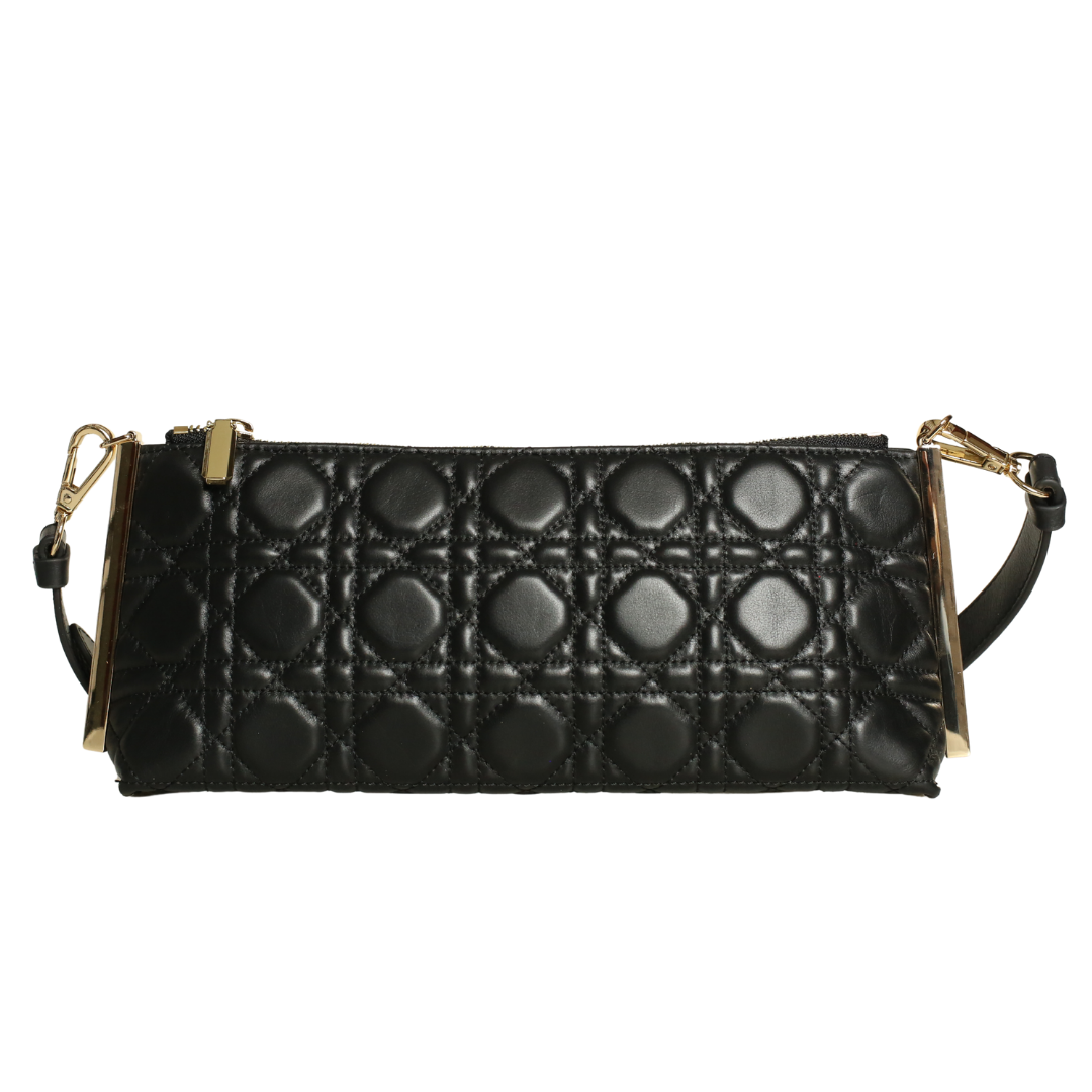 Siyah Deri Kadın Omuz Çanta