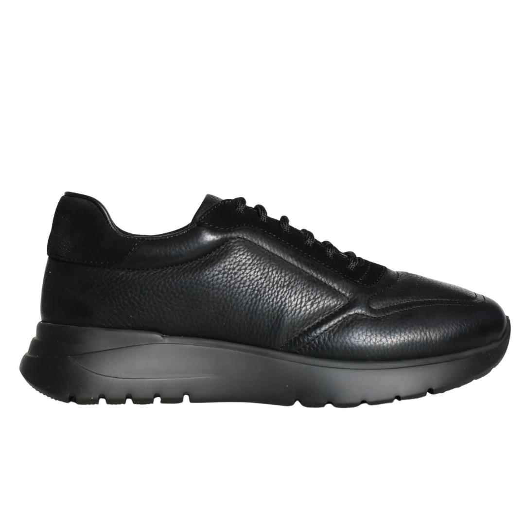 Siyah Deri Kadın Sneaker