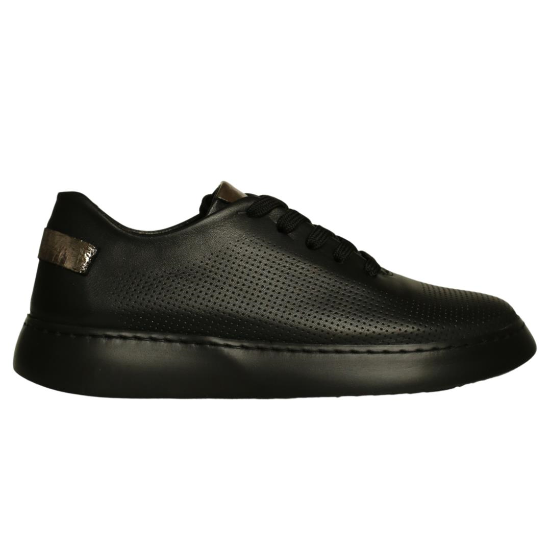 Siyah Kadın Bağcıklı Sneaker
