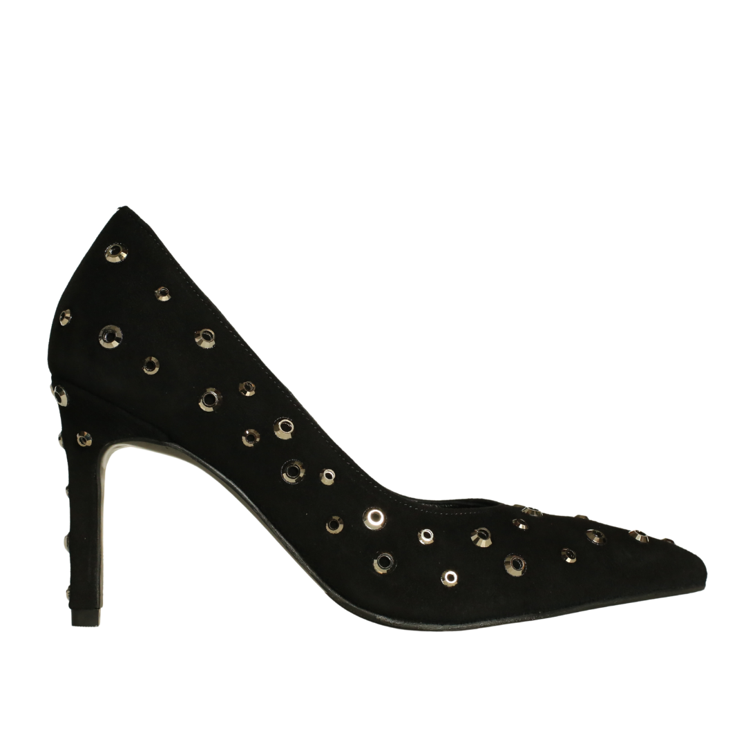 Siyah Süet Kadın Stiletto