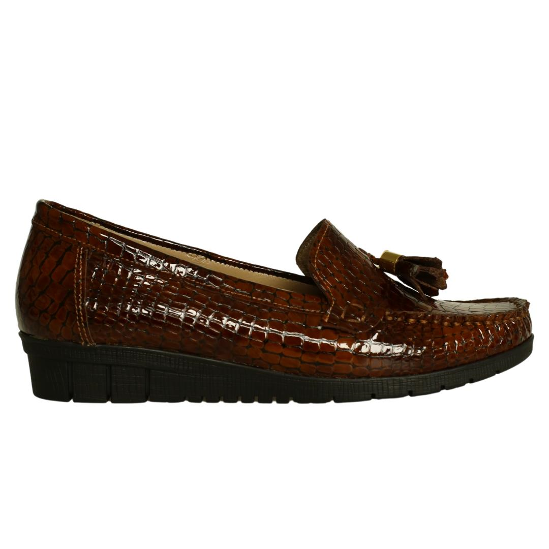 Taba Rugan Baskı Rok Kadın Ayakkabı