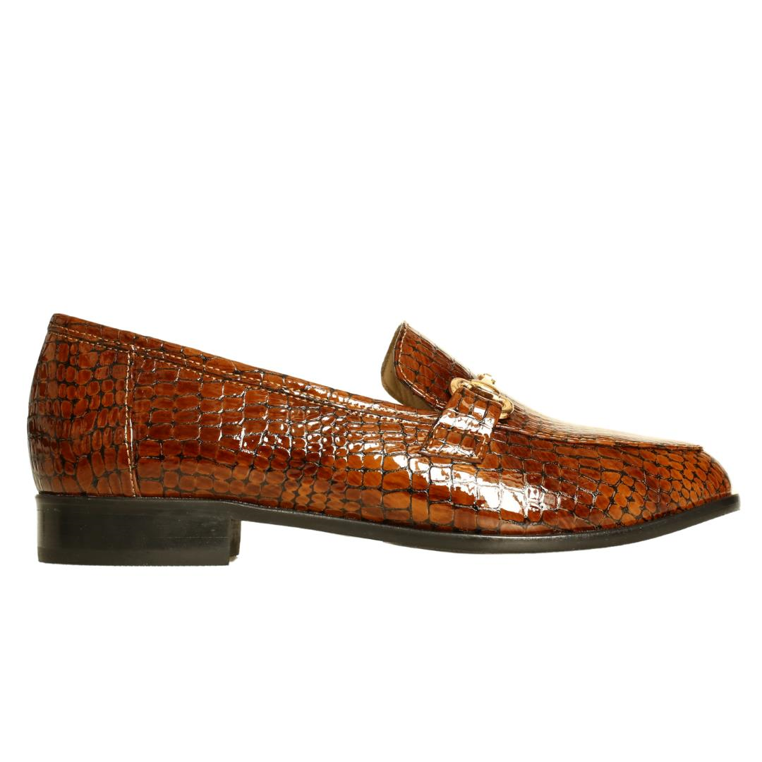 Taba Rugan Kadın Tokalı Loafer