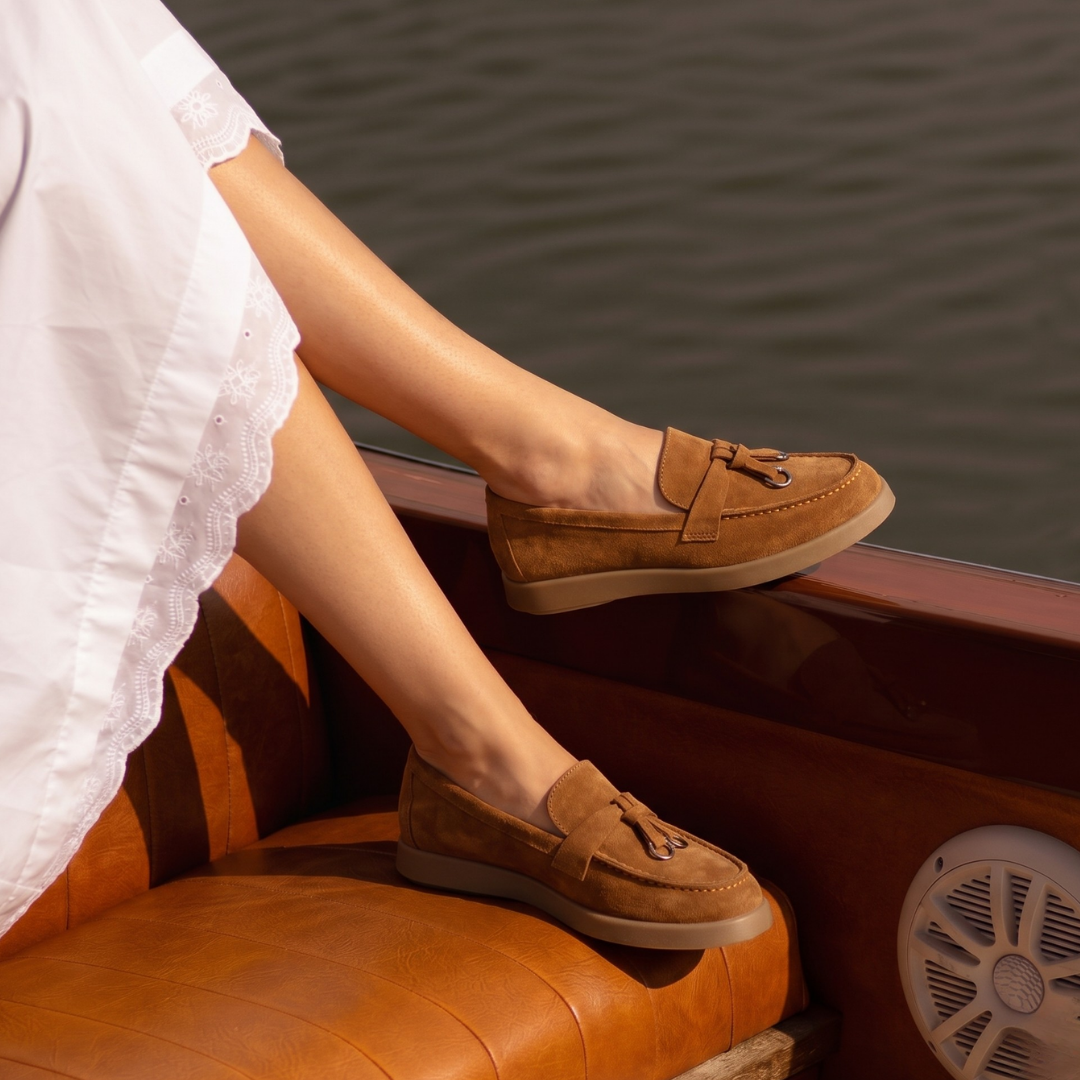 Taba Süet Kadın Loafer
