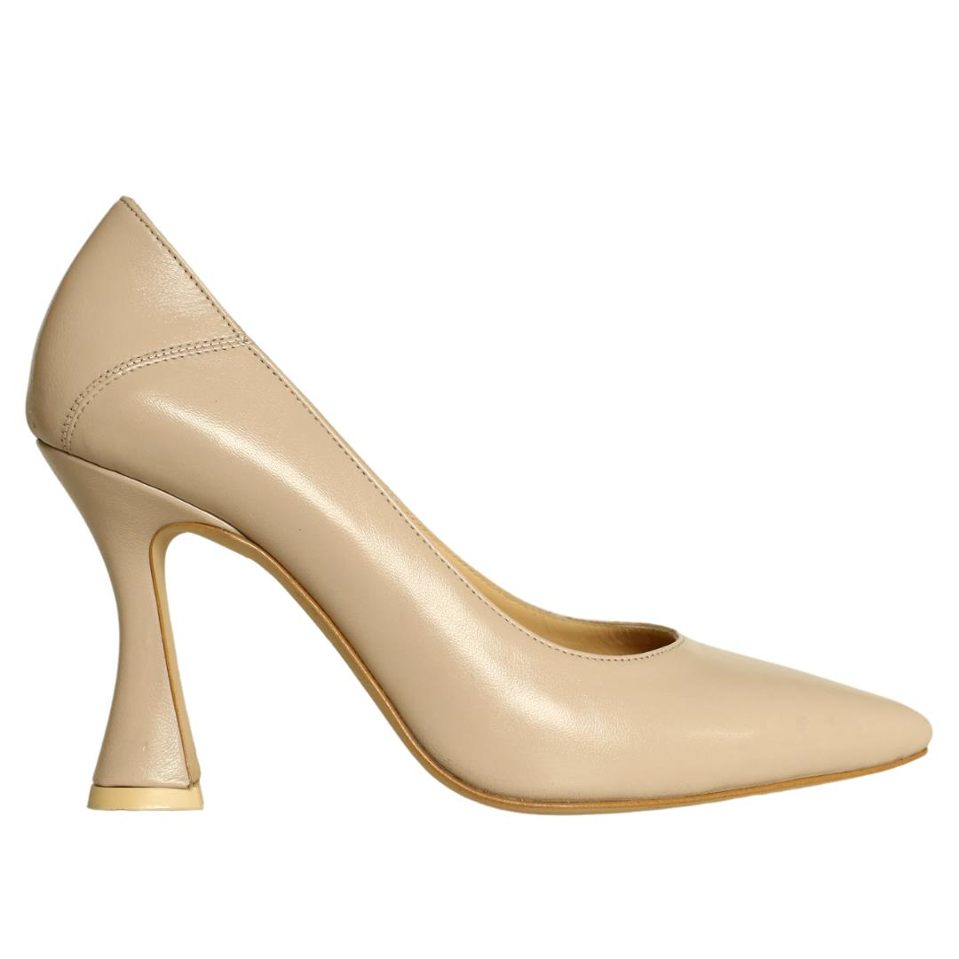 Vizon Deri Kadın Stiletto