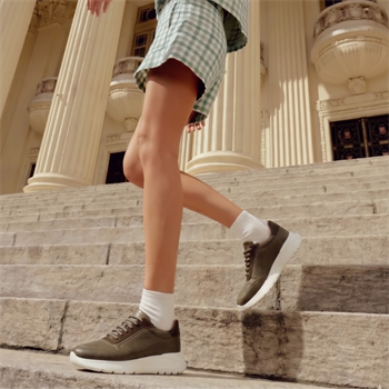Vizon Deri Kadın Sneaker