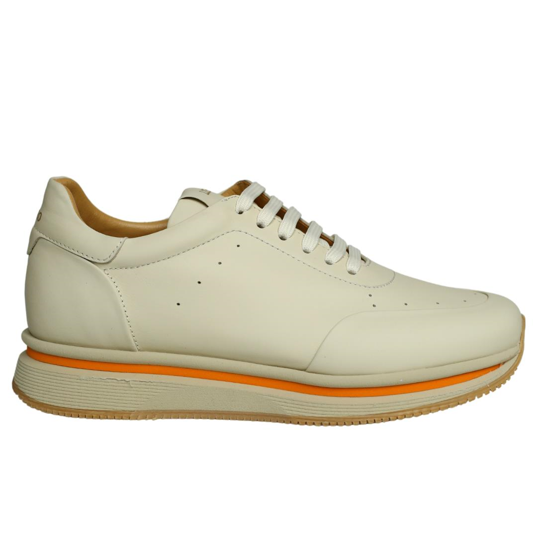 Bej Deri Erkek Sneaker