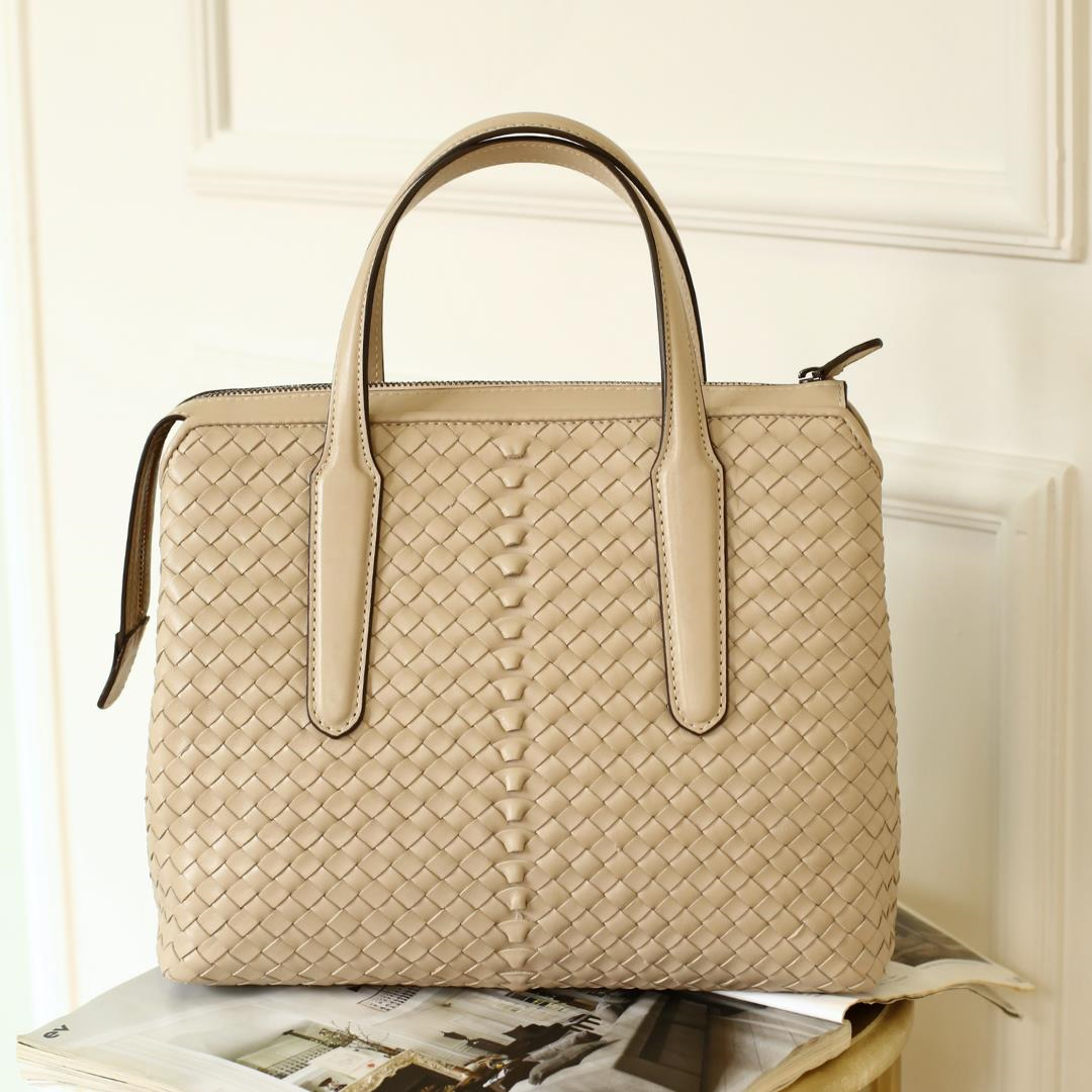 Bej Deri Kadın El Çanta