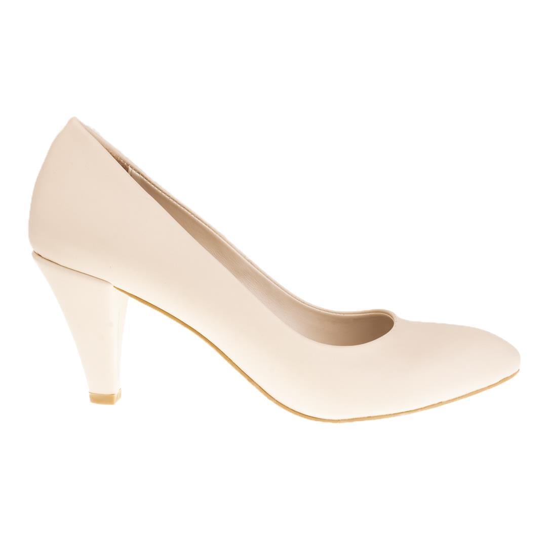 Bej Kadın Topuklu Stiletto Ayakkabı