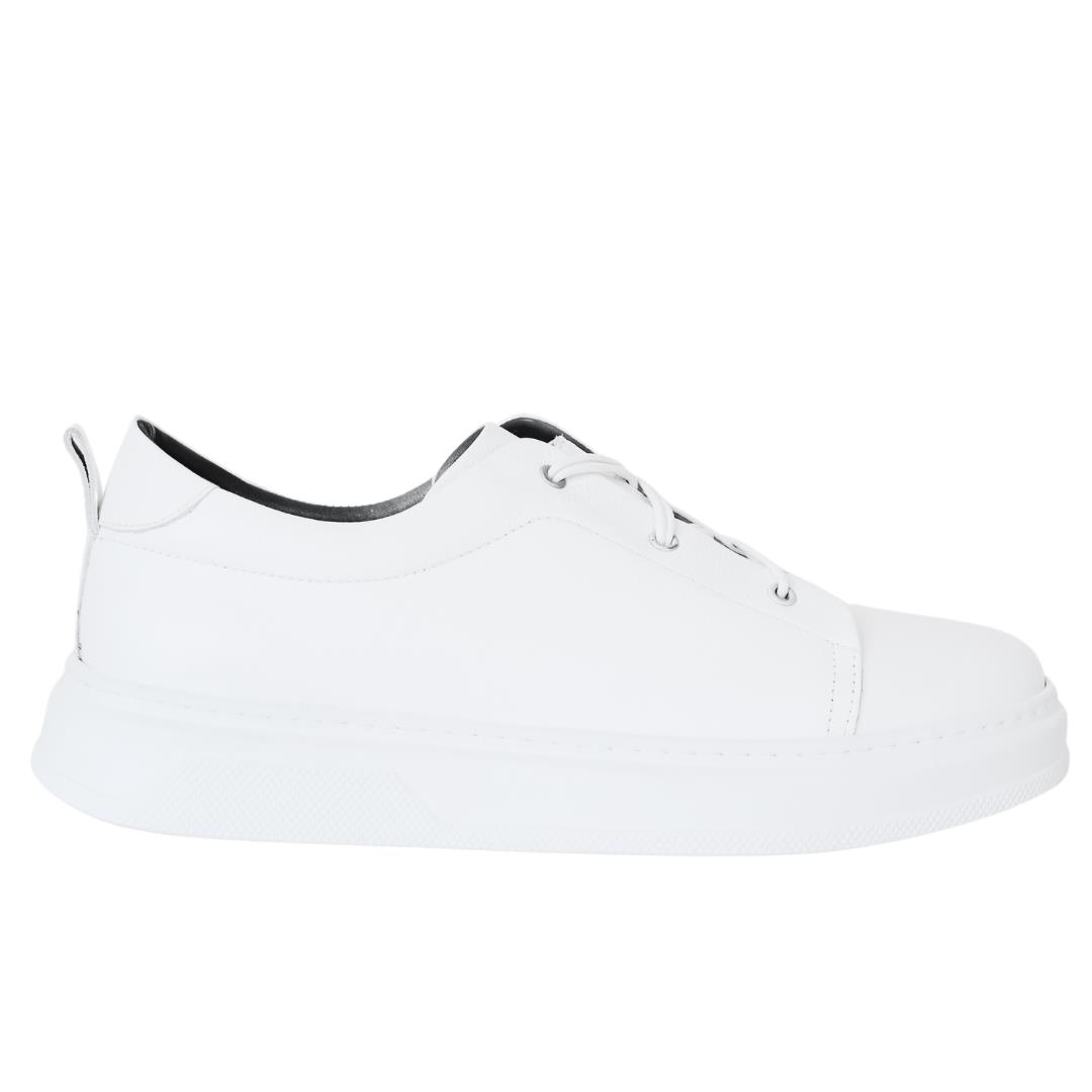Beyaz Deri Erkek Sneaker