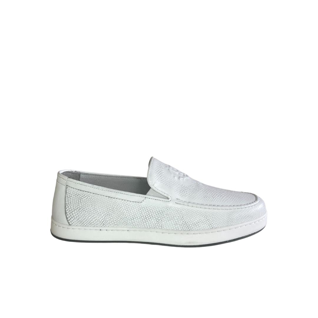 Beyaz Erkek Loafer Ayakkabı