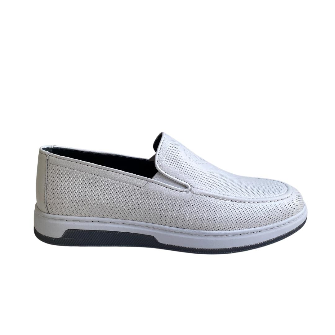 Beyaz Loafer Erkek Ayakkabı