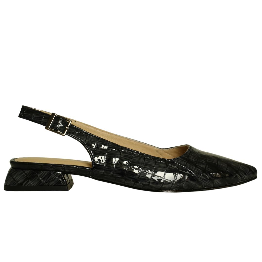 Füme Baskı Kadın Arka Açık Ayakkabı