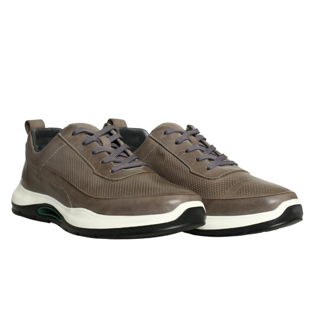 Gri Deri Erkek Sneaker