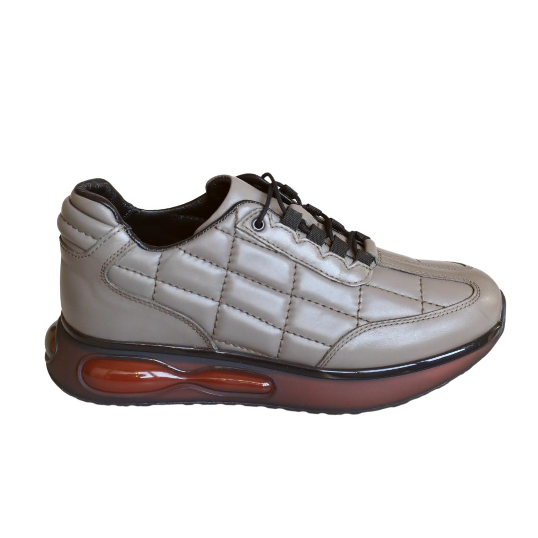 Gri Deri Erkek Sneaker