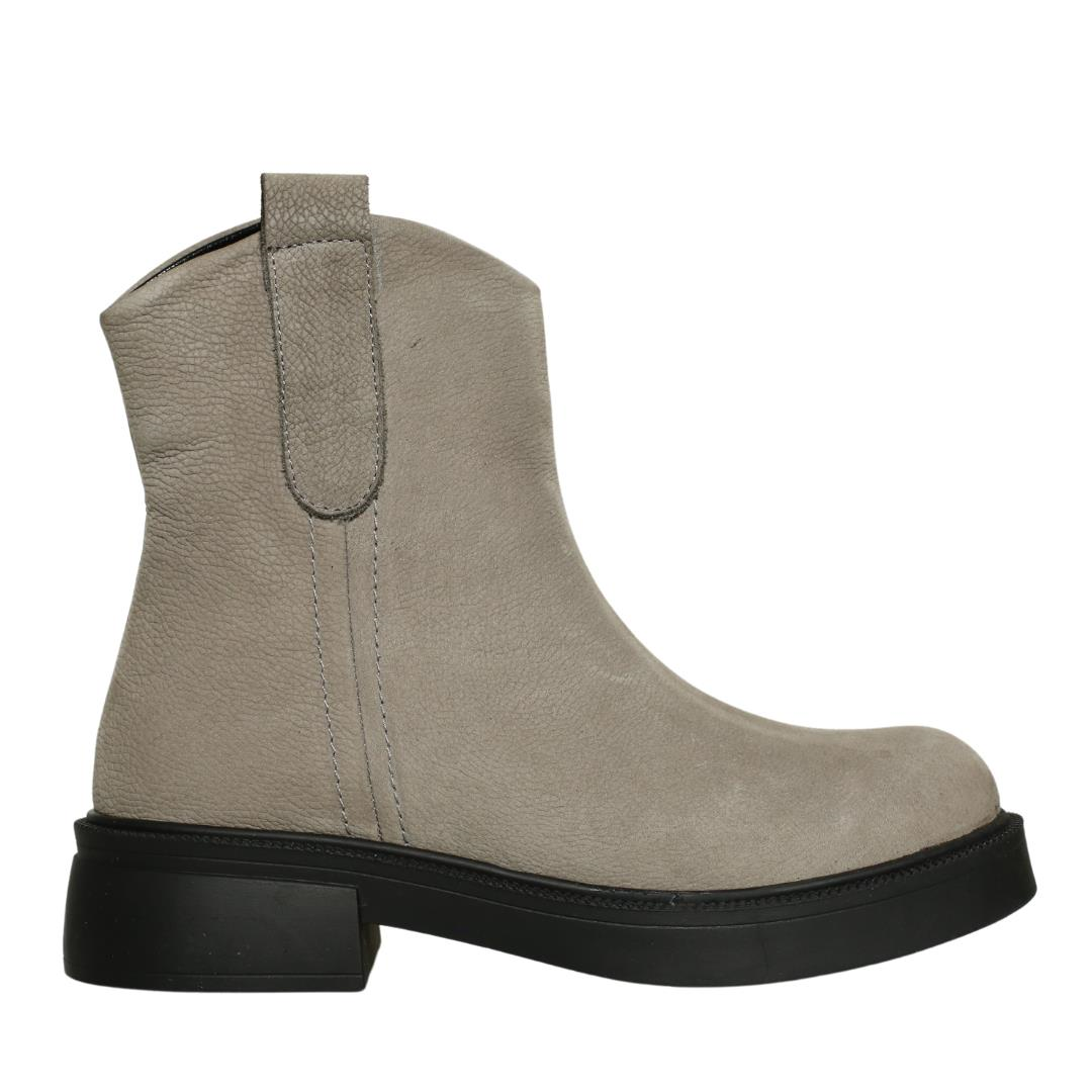 Gri Nubuk Deri Kadın Bot