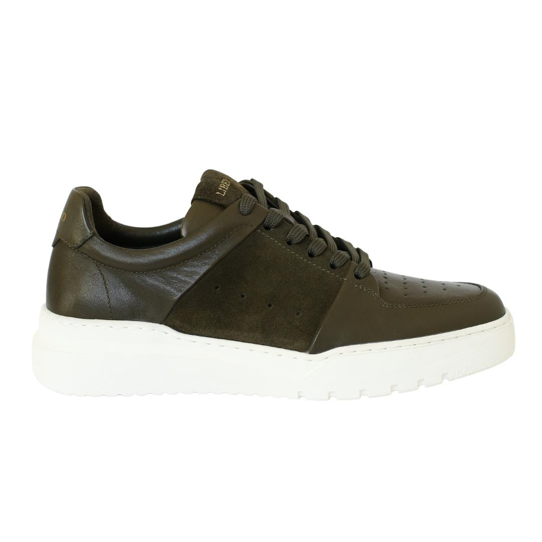 Haki Deri Erkek Sneaker