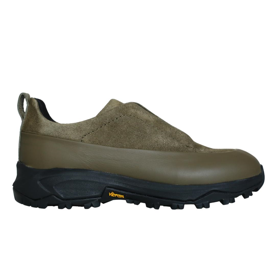 Haki Deri Kadın Sneaker