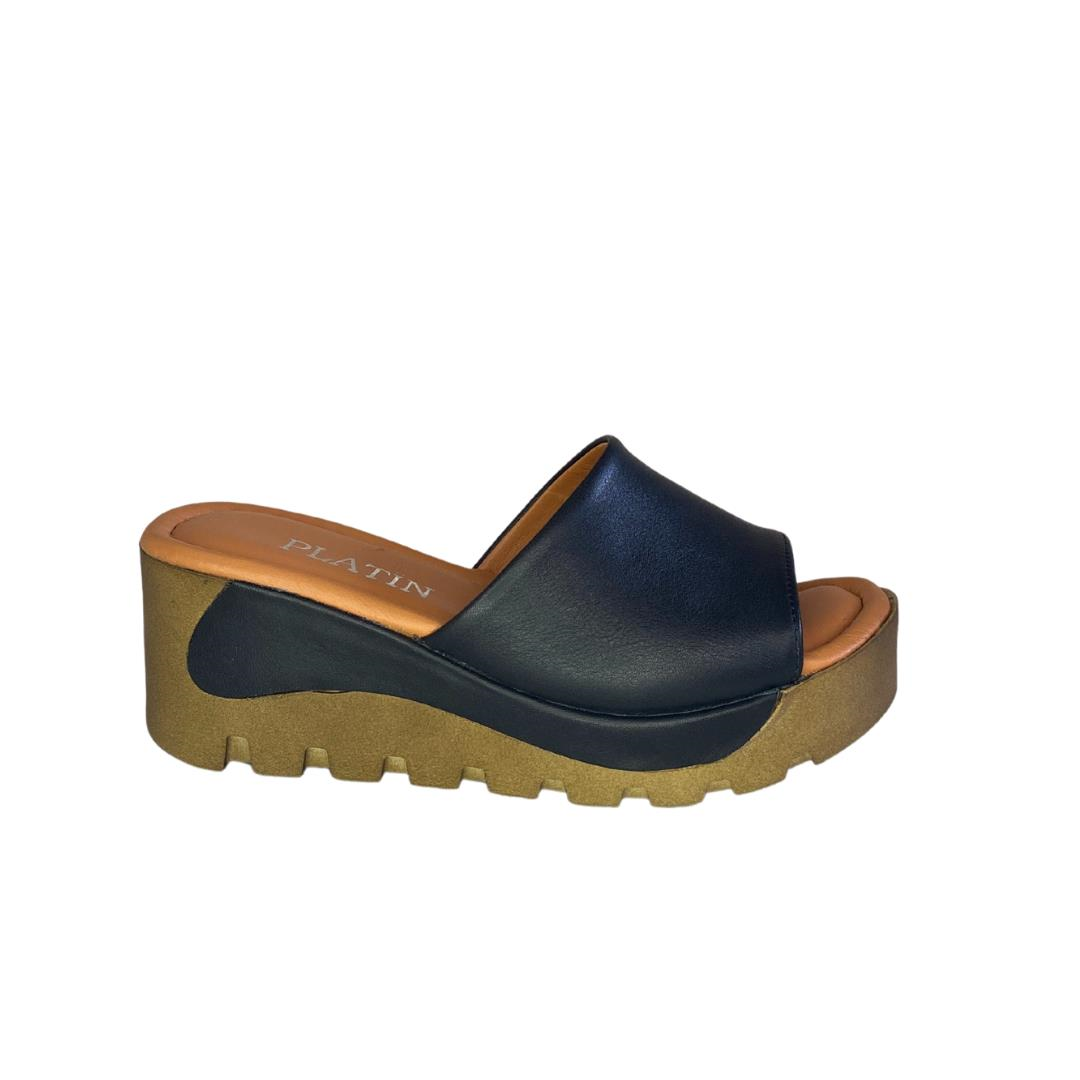 Hakiki Deri Siyah Kadın Terlik