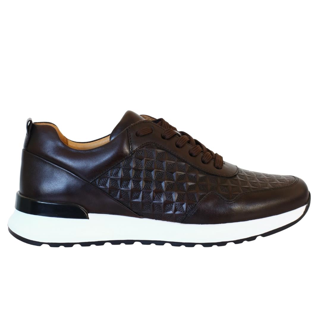 Kahve Bağcıklı Erkek Sneaker Spor Ayakkabı
