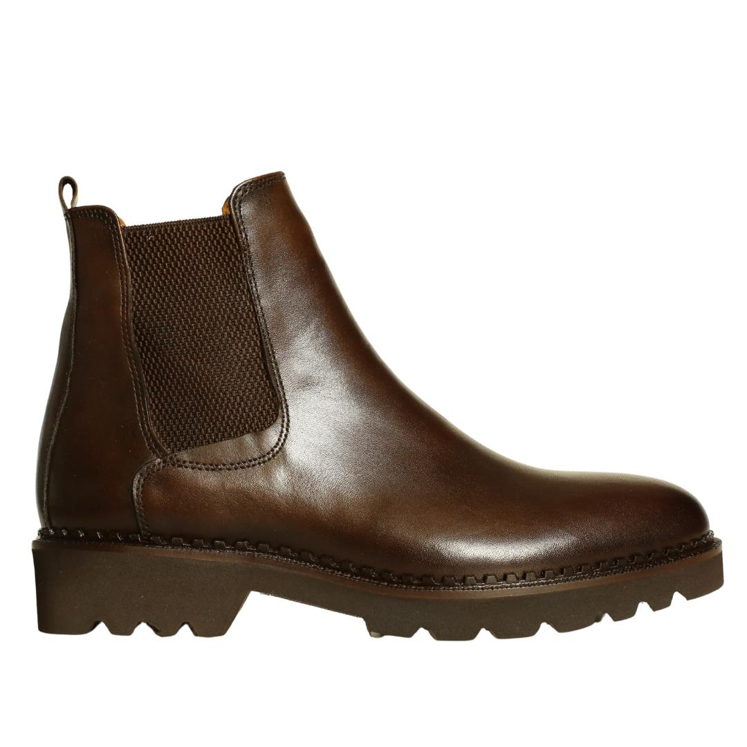 Kahve Deri Erkek Lastikli Bot