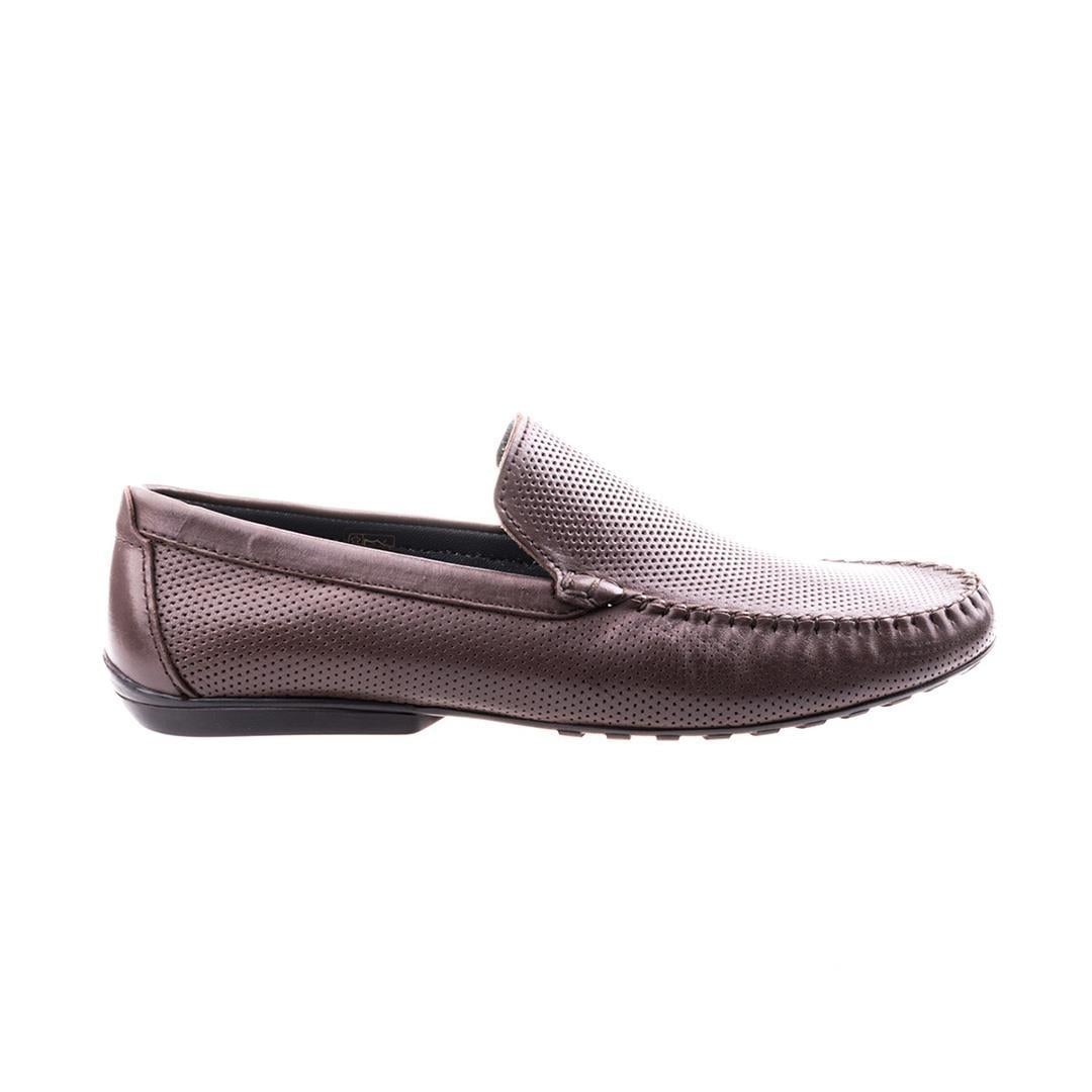 Kahve Zımba Detaylı Erkek Loafer