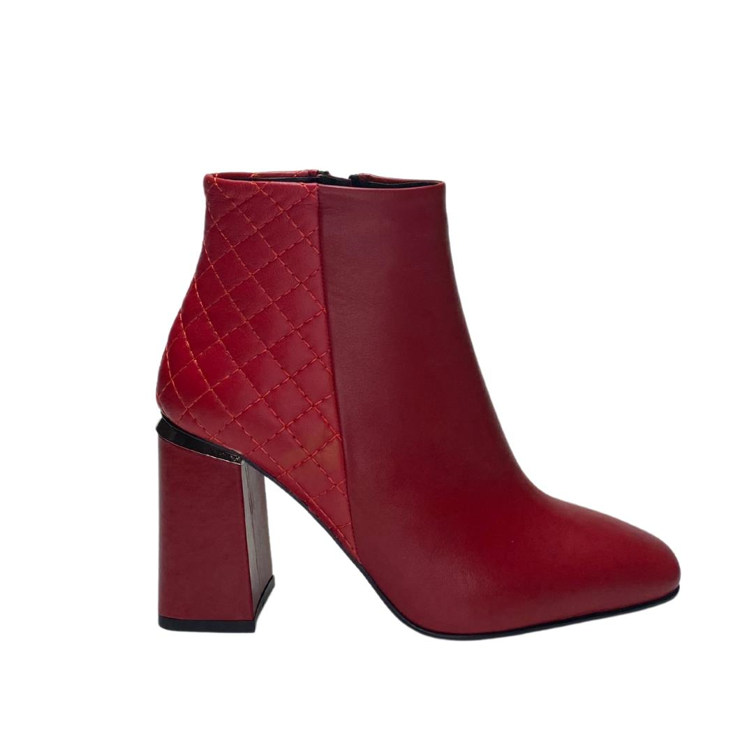 Kırmızı Kadın Topuklu Bot