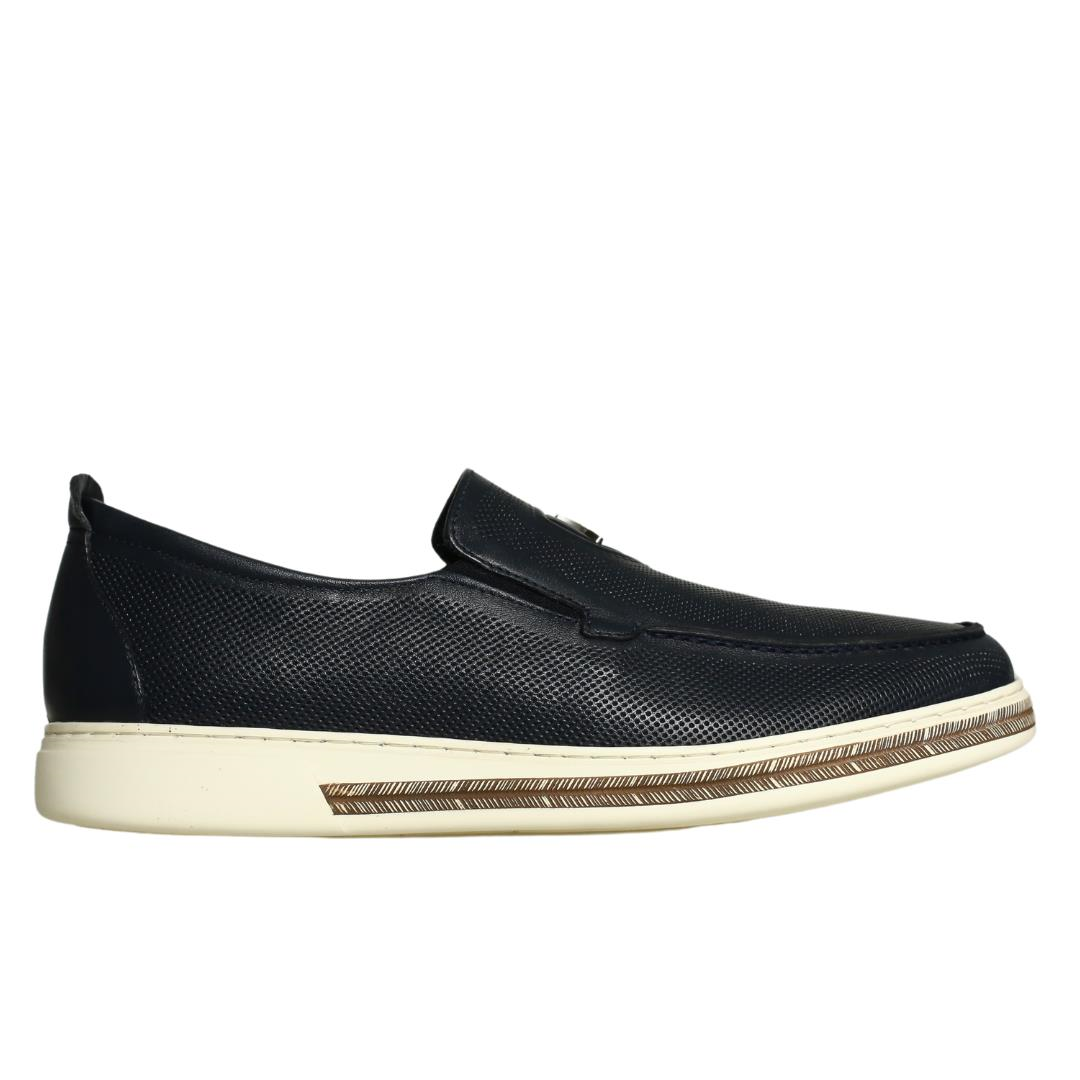Lacivert Deri Erkek Loafer