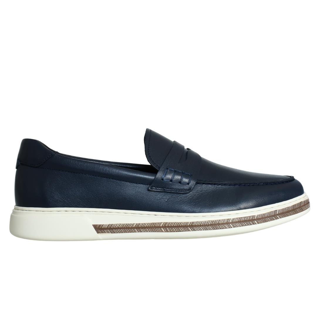 Lacivert Deri Erkek Loafer