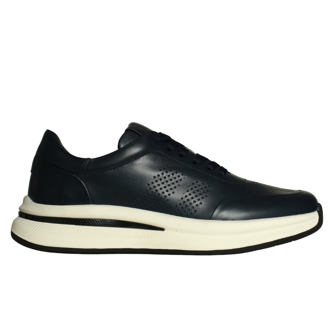 Lacivert Deri Erkek Sneaker