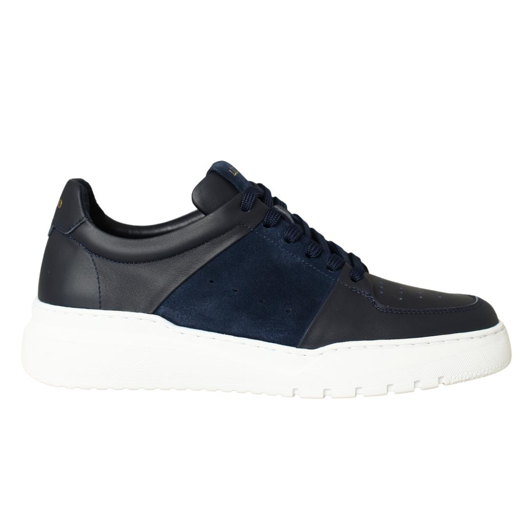 Lacivert Deri Erkek Sneaker