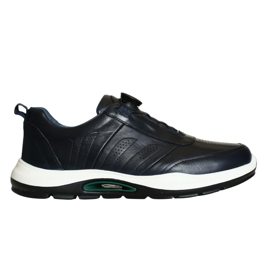 Lacivert Deri Erkek Sneaker
