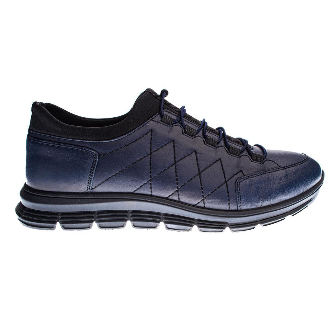Lacivert Deri Erkek Sneaker