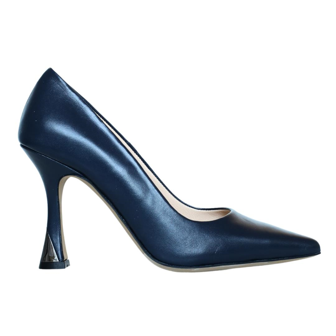 Lacivert Deri Kadın Stiletto