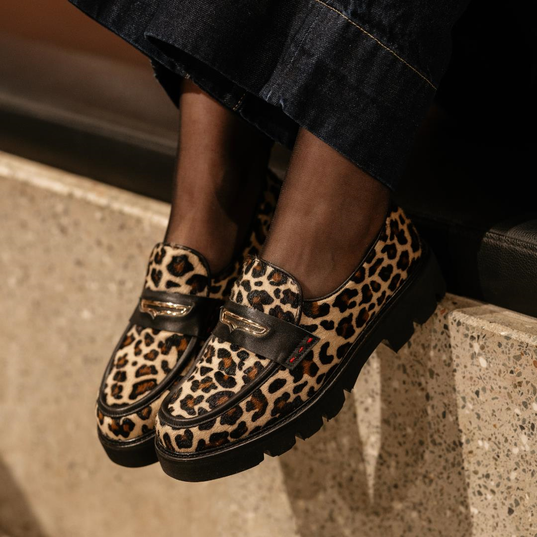 Leopar Deri Kadın Loafer