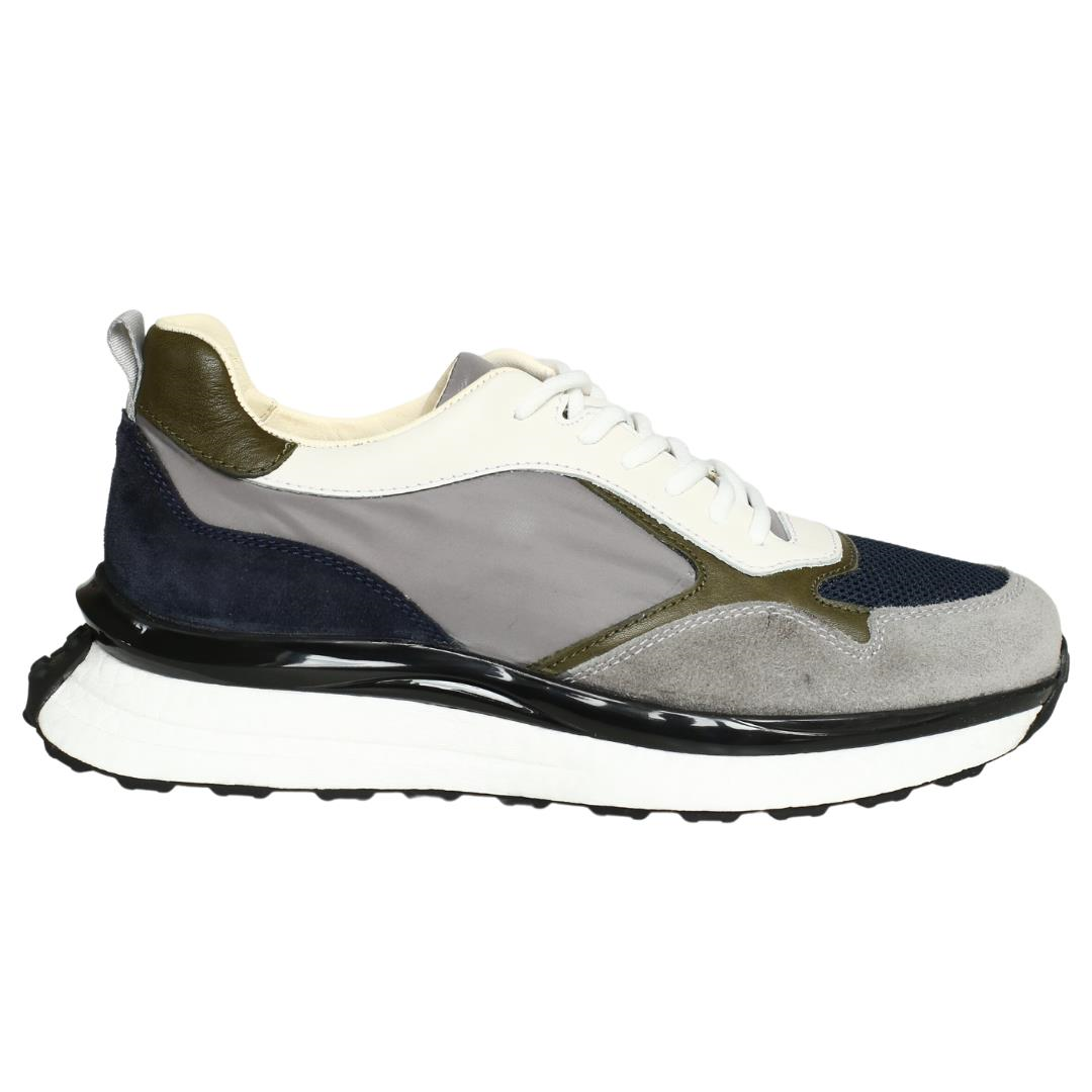 Multi Gri Deri Erkek Sneaker