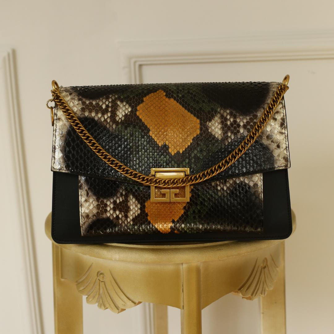 Multi Yeşil Pyton Deri Kadın Çapraz Çanta
