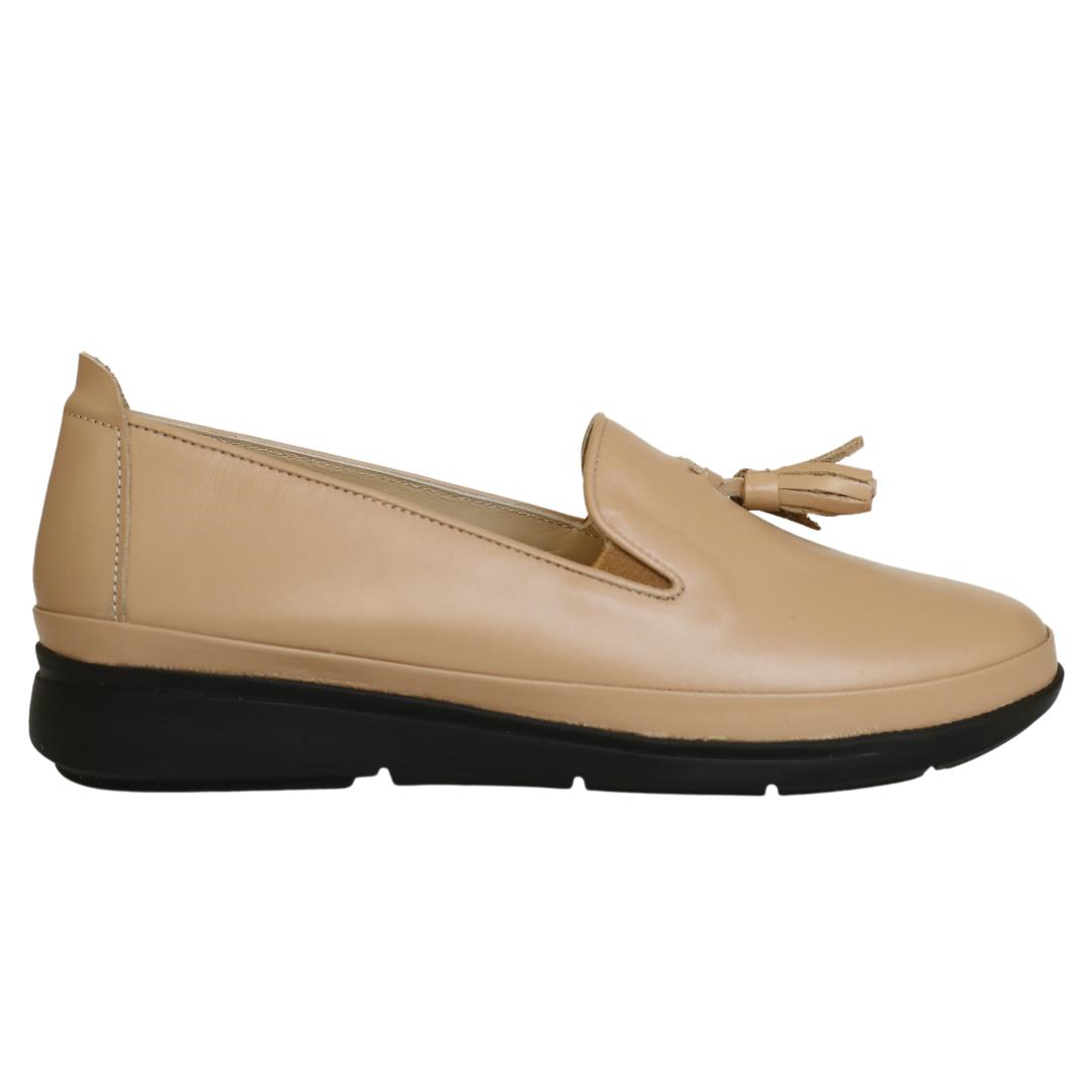 Nude Deri Kadın Günlük Ayakkabı