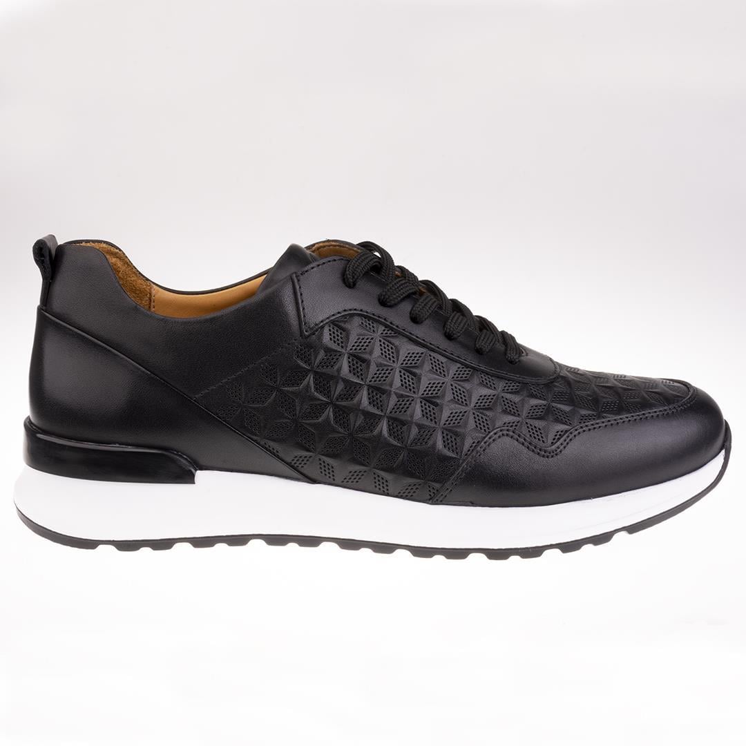 Siyah Bağcıklı Erkek Sneaker Spor Ayakkabı