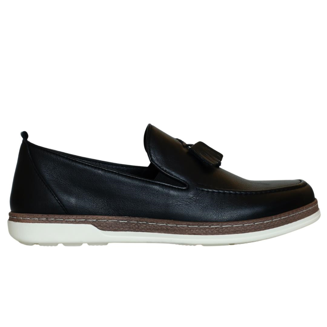 Siyah Deri Erkek Loafer Ayakkabı