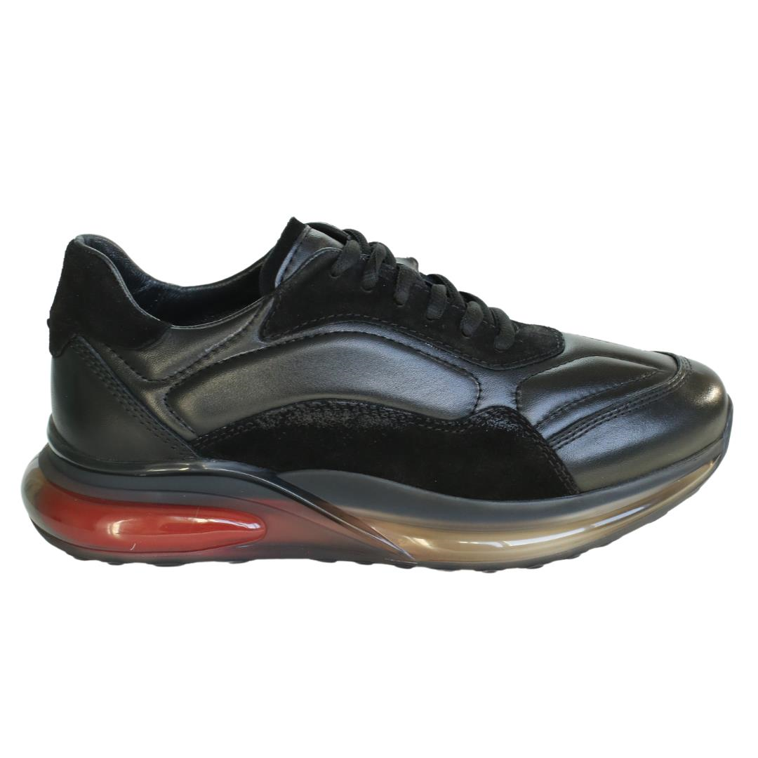 Siyah Deri Erkek Sneaker