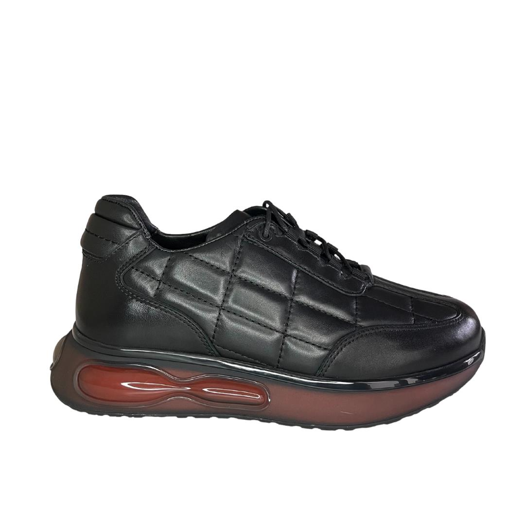 Siyah Deri Erkek Sneaker