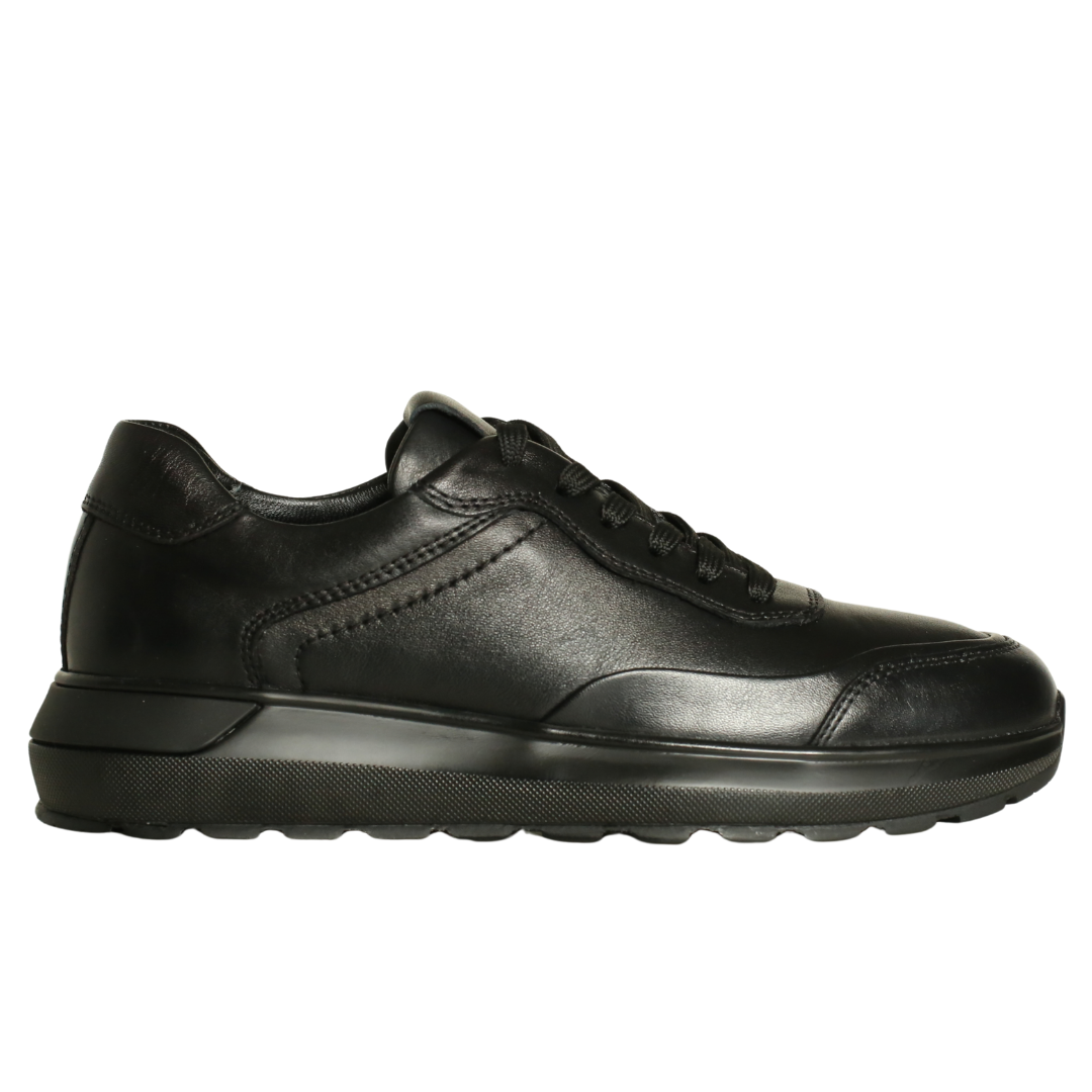 Siyah Deri Erkek Sneaker