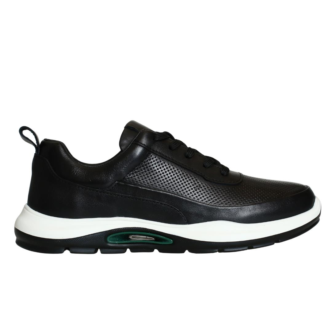 Siyah Deri Erkek Sneaker