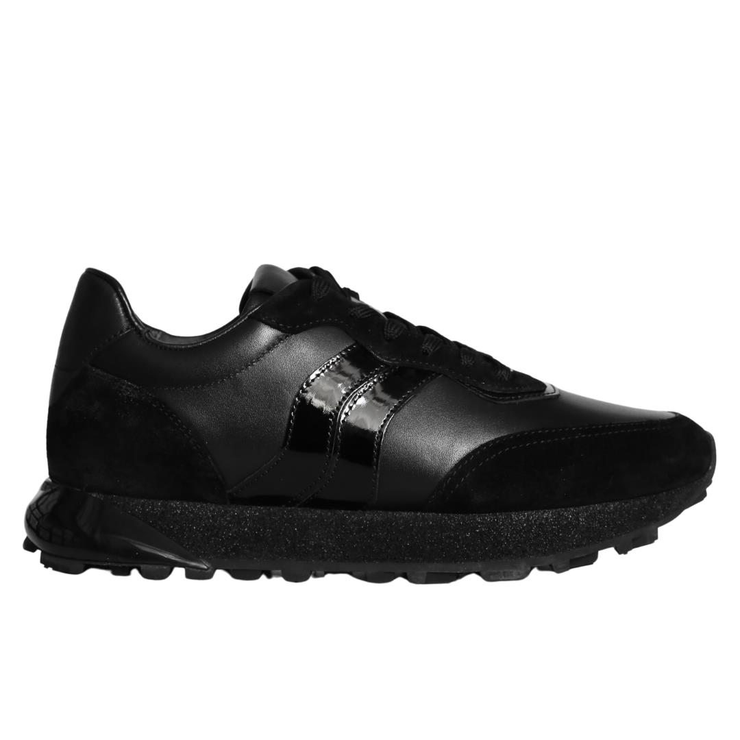 Siyah Deri Erkek Sneaker