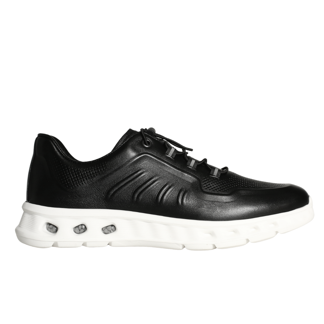 Siyah Deri Erkek Sneaker