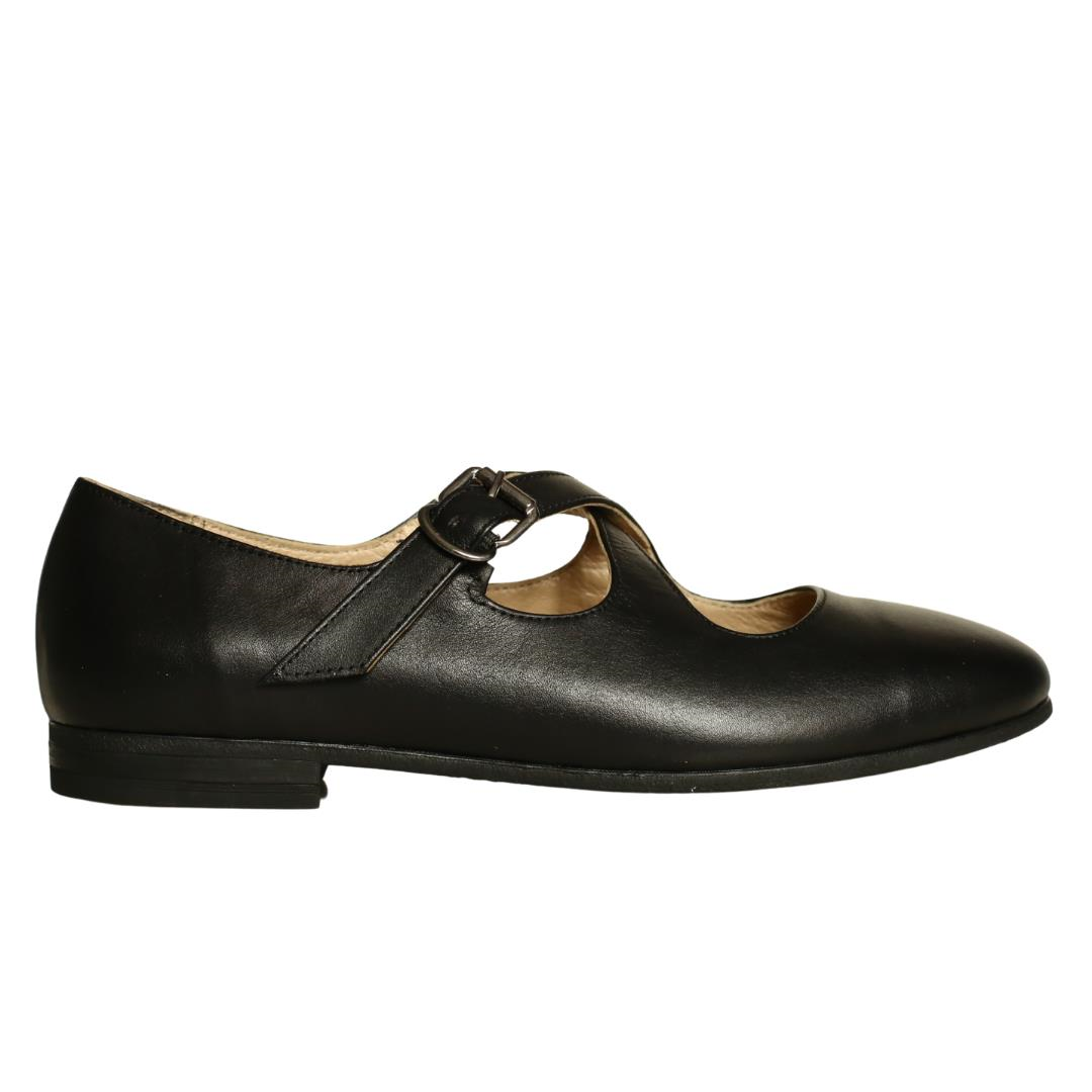 Siyah Deri Kadın Babet